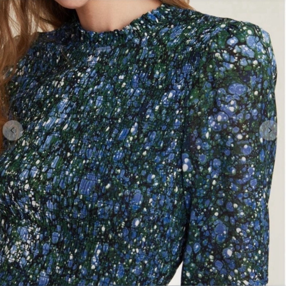 VERONICA BEARD Farha Smocked Short Dress - Picture 4 of 11